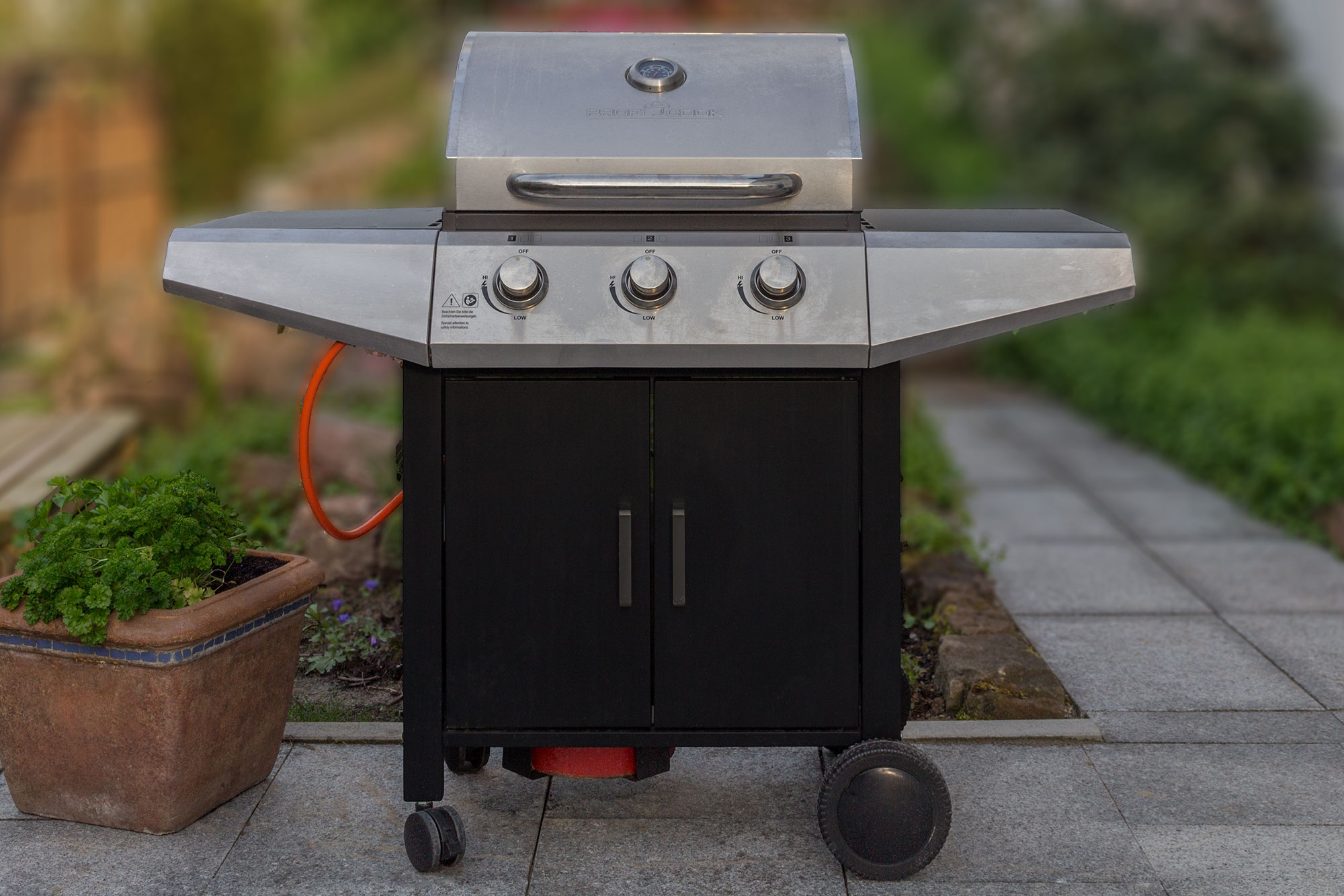Grillplatz auf der Terrasse